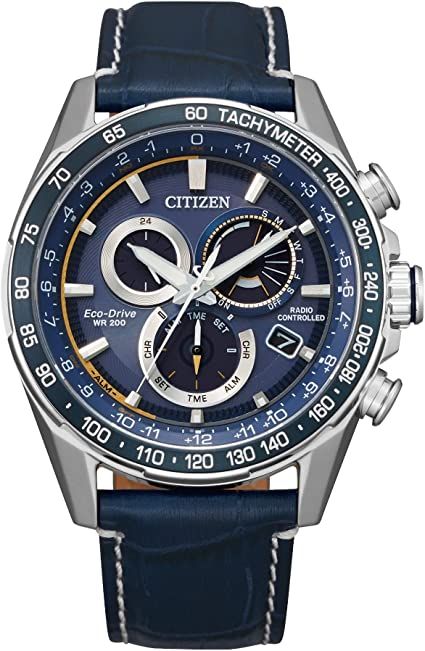 Mens Chronograph, Citizen Watch, Citizen Eco, Blue Cases, Eco Drive, Perpetual Calendar, Luxury Watches For Men, Leather Band, Chronograph Watch