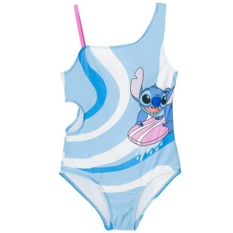 Lilo And Stitch Merchandise, Hawaiian Print Shirts, Suit Blue, Stitch Clothes, Cute Stitch, One Piece Bathing Suit, Disney Lilo, One Piece Swim, Stylish Kids