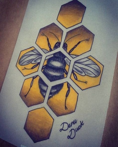 Bee Tattoos, Bee Drawing, Bee Tattoo, Bee Art, Pencil Art Drawings, Arte Fantasy, Cool Art Drawings, Tattoo Idea, 로고 디자인