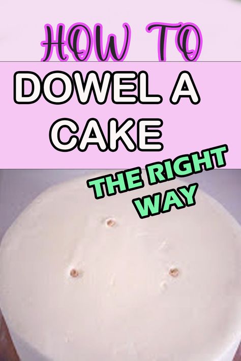 How to dowel a cake the right way Cake Dowels Diy, Homemade Tiered Cake, How To Stack A Cake Step By Step, How To Stack A Wedding Cake, How To Make Tiered Cakes, Cake Dowel Placement, How To Stack A Cake, How To Make A Tall Cake, How To Make A Two Tier Cake