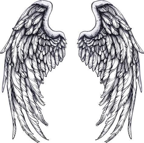 Introducing our stunning Angel Wings T-shirt, designed to make you feel like you have your very own set of divine wings! -- Choose from our vast selection of Crewneck and V-Neck T-Shirts to match with your favorite design to make the perfect graphic T-Shirt. Pick your favorite: Classic, Boxy, Tri-Blend, V-Neck, or Premium. Customize your color! For men and women. Angel Wing Design, Wing Tattoo Designs Men Back, Angelic Wings, Angel With Wings, Angels Wings, Wing Reference, Angel Graphic, Black And White Designs, Wing Design