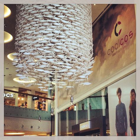 #shoal by #scabetti at #Fisketorvet Copenhagen Mall, Denmark. Featuring 25cm long #fish. Fish Ceramic, Fishing Decor, Shopping Malls, West Village, Social Media Management, Fine Bone China, Public Art, Web Interface, Ceramic Sculpture