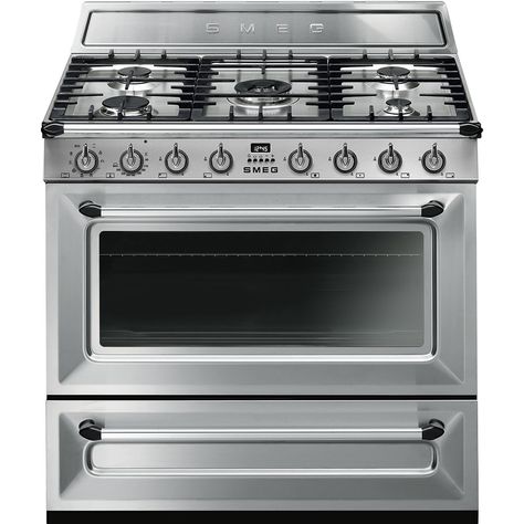 Smeg Range, Dual Fuel Range Cookers, Cast Iron Wok, Luxury Appliances, Domestic Appliances, Iron Grate, Gas Cooker, Warming Drawer, Range Cooker