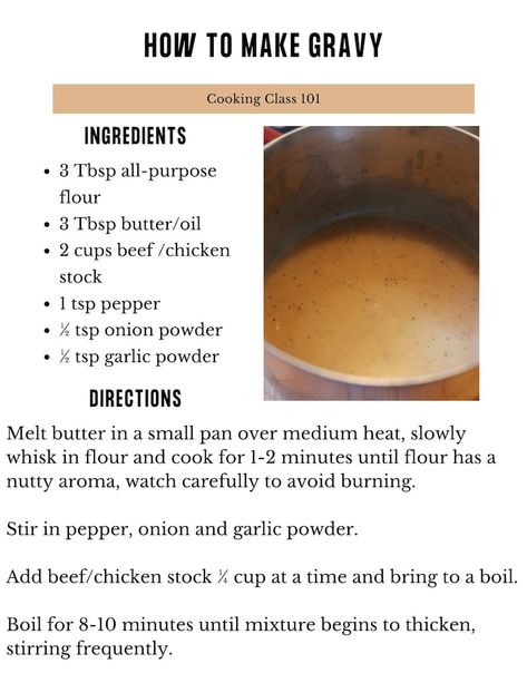 How to Make Gravy - Etsy Homemade Gravy Recipe, How To Make Gravy, Gravy Ingredients, Homemade Sauce Recipes, Food Play, Beef Gravy, Homemade Gravy, Gravy Sauce, Brown Gravy