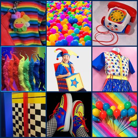 Clowncore Moodboard, Clown Moodboard, Clown Mood, Ellie Aesthetic, 2010 Nostalgia, F2u Moodboards, Penny Picture, Eyestrain Art, Harajuku Decora