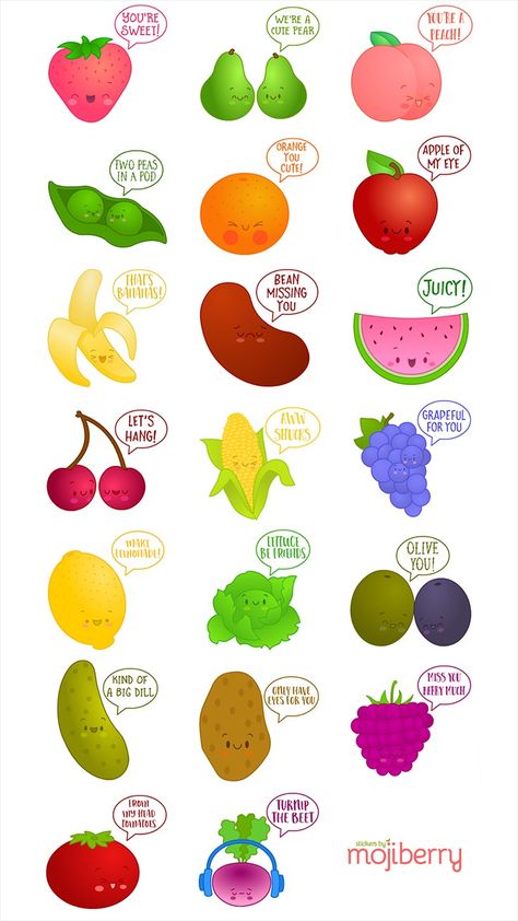 Pun Stickers, Veggie Puns, Vegetable Puns, Art Puns, Fruit Puns, Punny Cards, Funny Food Puns, Fruit And Veggie, Funny Fruit