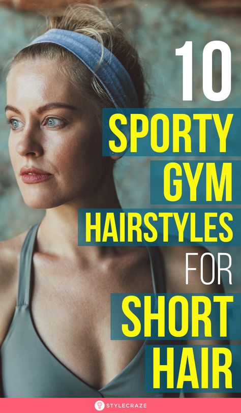 Gym Hairstyles For Short Hair, Easy Workout Hairstyles, Headbands Hairstyles Short, Running Hairstyles, Short Bob Styles, Headbands For Short Hair, Short Hair Up, Hairstyles Homecoming, Hairstyles Prom