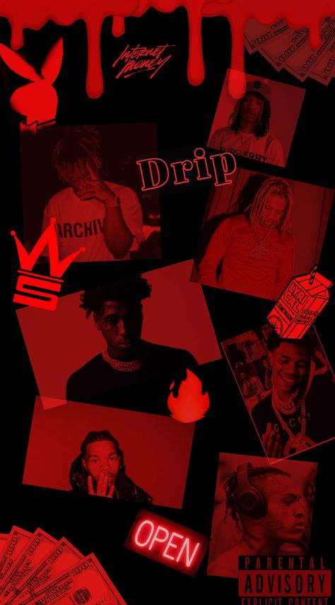 Fire Wallpapers, Rapper Homescreen, All Red Wallpaper, Rapper Asthetic Picture Wallpaper, Red Bape Wallpaper, Cool Red Wallpaper, Hood Aesthetic Wallpaper, Red Wallpaper Iphone Y2k, Blood Gang Wallpaper