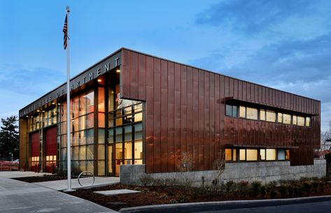 Firestation 30 / Schacht Aslani Architects, © Mike Jensen Metal Panels Architecture, Fire Hall, Live Work Space, Fahrenheit 451, Hot House, House Fire, Metal Panels, Fire Rescue, Fire Dept