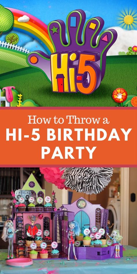 Do you have some Hi-5 fans? Why not have a Hi-5 themed birthday party for them? #hi5 #hi5party #birthdayparty #kidsparties #partytips High Five Party Ideas, Hi5 Birthday Party Ideas, Hi Five Party Ideas, 5 Birthday Party Theme, High Five Birthday Party Decorations, High 5 Birthday Party Theme Boy, Hi 5 Birthday Party Ideas For Boys, Hi Five Birthday Party Ideas Boys, 5th Birthday Party Themes Boys