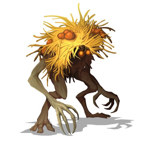 "Straw Spirit" by Olekzandr Zahorulko Dnd Awakened Shrub, Awakened Shrub, Creatures Reference, Dnd Halloween, Singing Monsters, D D Monsters, Creature Artwork, Dnd Monsters, Fantasy Beasts