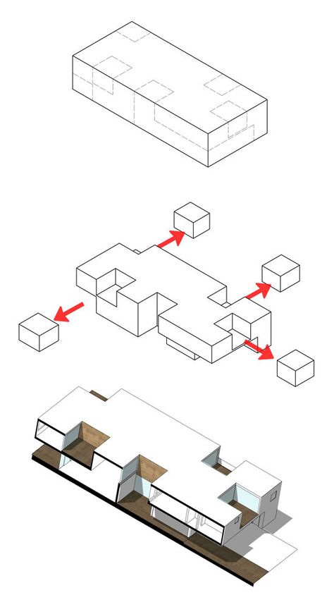 Gallery of Subtracted House / Seinfeld Arquitectos - 21 Croquis, Concept Board Architecture, Architectural Trees, Social Housing Architecture, Urban Design Concept, Concept Models Architecture, Conceptual Architecture, Architecture Concept Diagram, Architecture Design Sketch