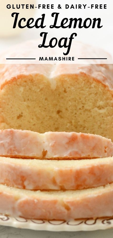 Iced Lemon Loaf, Lemon Loaf Recipe, Gluten Free Dairy Free Dessert, Baking Techniques, Dairy Free Baking, Dairy Free Recipes Dinner, Lemon Loaf, Lemon Glaze, Gluten Free Desserts Recipes