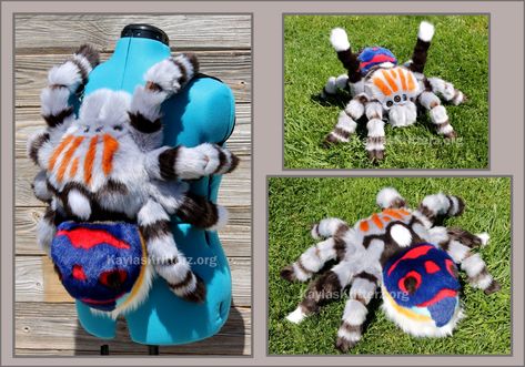 Spider Plushie, Plushie Backpack, Spider Plush, Jumping Spider, Plush Backpack, Cosplay Diy, Plush Pattern, Cool Items, Character Design Inspiration