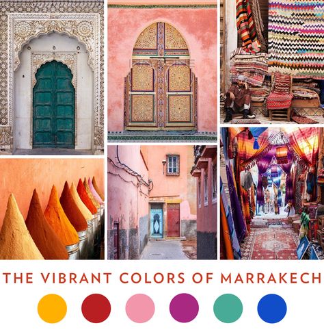 Color Palette Inspiration from the heart of Marrakech, Morocco // www.chavelli.com Alanya, Moroccan Color Palette, Moroccan Colors, Moroccan Theme, Indian Colours, Moroccan Interiors, Bohemian Colors, Marrakech Morocco, Moroccan Decor