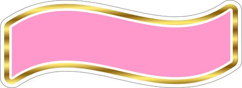 Banner For Birthday, Birthday Name Board Design, Banner Png, Pink Ribbon Banner, Birthday Banners, Banner Rosa Png, Name Board Design, Topper Unicornio Png, Golden Border Png