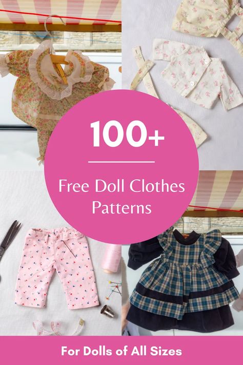 Diy Doll Clothes Patterns, Free Doll Clothes Patterns, 12 Inch Doll Clothes, Sew Doll, Baby Doll Clothes Patterns, Sewing Barbie Clothes, Girls Clothes Patterns, Doll Patterns Free, Doll Clothes Patterns Free