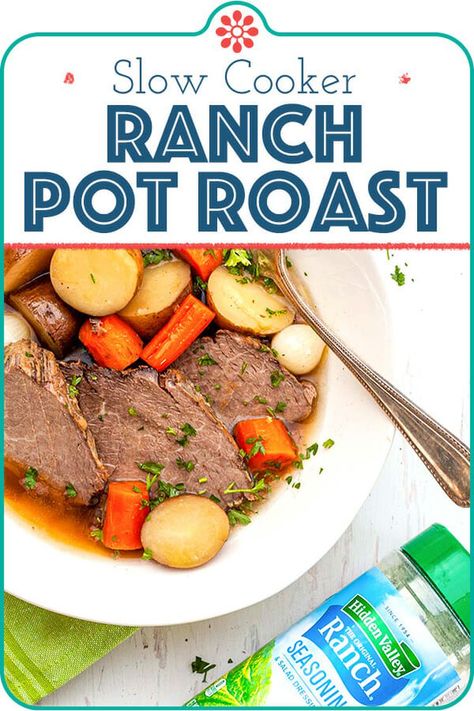 Ranch Pot Roast, Pot Roast Ranch, Chuck Roast Crock Pot Recipes, The Best Pot Roast, Roast Beef Crock Pot Recipes, Roast Sandwiches, Beef Roast Crock Pot, Crockpot Pot Roast, Crockpot Roast Recipes