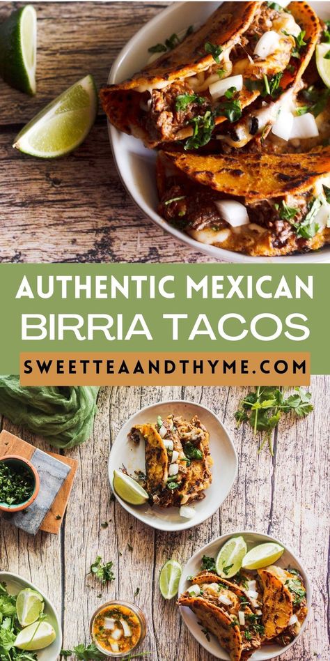 Mexican Birria Tacos, Easy Birria Tacos, Barrio Tacos, Mexican Birria, Birria Tacos Recipe, Beef Birria Recipe, Taco Recipes Mexican, Tuesday Recipes, Oaxaca Cheese