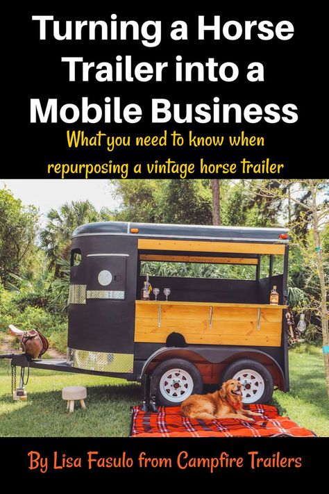 Turning a Horse Trailer into a Mobile Business Book by Lisa Fasulo Trailer Trash Aesthetic, Horse Trailer Mobile Bar, Trailer Mobile Bar, Vintage Horse Trailer, Cheer Pyramids, Converted Horse Trailer, Gazebo Bar, Mobile Bar Cart, Mobile Bars