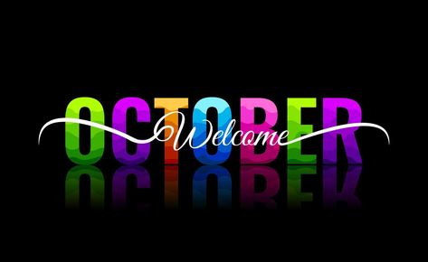 Welcome october design template for calendar, greeting cards or print. Minimalist design trendy backgrounds for branding, banner, cover, card. Vector illustration. Welcome October, Letter Art Design, Happy Birthday Posters, Birthday Poster, Beautiful Sky, Letter Art, Design Template, Vector Free, Vector Illustration