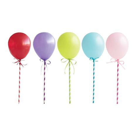 Mini Balloon Stick Cake Toppers, 5Ct By Unique | Michaels® Balloon On Stick, Donut Party Supplies, Household Paper Products, Balloon Stick, Love Cake Topper, Cake Kit, Edible Image Cake, How To Tie Ribbon, Mini Balloons