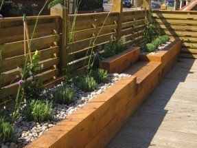 Planter Benches - Ideas on Foter Raised Flower Beds, Back Garden Design, Outdoor Gardens Design, City Garden, Garden Borders, Small Garden Design, Garden Seating, Garden Boxes, Back Garden