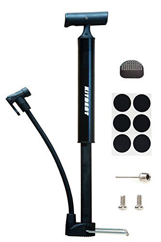 Bike Pump Kitbest Aluminum Alloy Portable Bike Floor Pump Mountain Road Hybrid  BMX Bike Tire Pump Floor Bicycle Air Pump Compatible with Presta  Schrader Valve  Sports Ball Black ** Continue to the product at the image link. Bicycle Pumps, Ball Pump, Bicycle Pump, Bike Pump, Bike Tools, Rv Accessories, Bicycle Tires, Flat Tire, Bike Tire