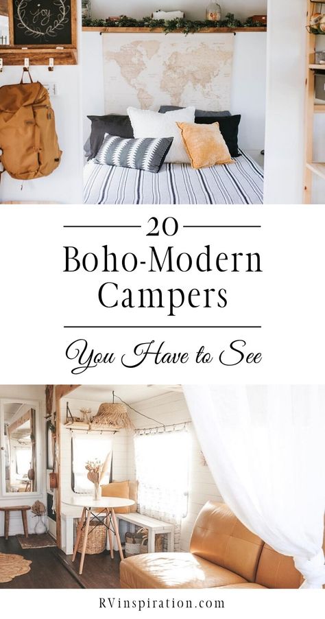 20 Beautiful Boho-Style RV Renovations You Have to See to Believe Modern Camper, Boho Camper, Camper Renovations, Glamper Camper, Shasta Camper, Architecture Renovation, Wallpaper Luxury, Camper Trailer Remodel, Vintage Camper Remodel