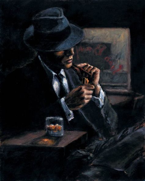 Fabian Perez, Noir Detective, Gary Moore, Detective Aesthetic, Blues Music, Aesthetic Painting, Ethereal Art, A Bar, Art Oil