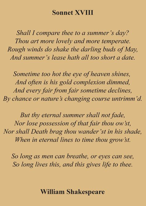 Shakespeare - Sonnet XVIII - most beautiful ever written in the English language, and perhaps even in any language Shakespeare Sonnets Aesthetic, Shakespearean Sonnet, Darling Buds Of May, Shakespeare Sonnets, Polarr Code, Summer Solstice, Poem Quotes, Vocabulary Words, Love Poems