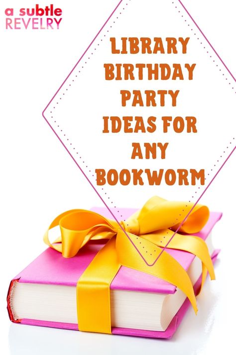 Are you a bookworm looking for a spectacular library birthday party idea? If so, you have come to the right place! Having a theme that displays what you love for your birthday party makes it extra special, and what is more magical than a vintage library setting surrounded by imagination for your party? Take a look at this article by A Subtle Revelry for more details on how to make that happen now! #libraryparty #librarybirthdayidea #bookwormparty birthdaypartyinalibrary Bookworm Party Ideas, Library Birthday Party Theme, Library Birthday Party, Library Themed Party, Summertime Sangria, Bookworm Party, Awesome Party Favors, Best Library, Birthday Party Idea