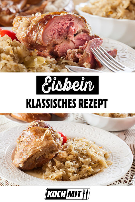 Ein Eisbein mit Sauerkraut ist genau das richtige, wenn es mal deftig und schön würzig sein soll. Außerdem ist die Zubereitung total einfach! Mit unserem Rezept für Omas Klassiker bereitest du die gekochte Schweinshaxe im Handumdrehen selbst zu. Wir kochen das leckere Schweinefleisch mit Suppengemüse so lange, bis es richtig schön zart ist. Währenddessen bereiten wir das Sauerkraut mit Zwiebeln und Kümmel zu, um dir eine schmackhafte Beilage zum Eisbein zu zaubern. Eisbein Recipe, Food International, Vegetables Recipes, Food Preparation, Snacks, Quick Saves