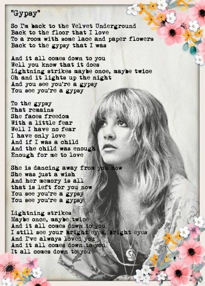 Stevie Nicks Hair, Stevie Nicks Tattoo, Stevie Nicks Songs, Famous Music, Stevie Nicks Style, Lyric Tattoos, Great Song Lyrics, Song Words, Creative Women