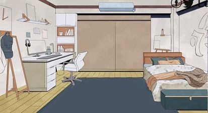 Bnha Dorm Room Layout, Bnha Dorm Room Ideas, Dorm Room Layouts, Academia Room, Anime House, Create A World, Dorm Room Designs, Dr House, Room Design Bedroom