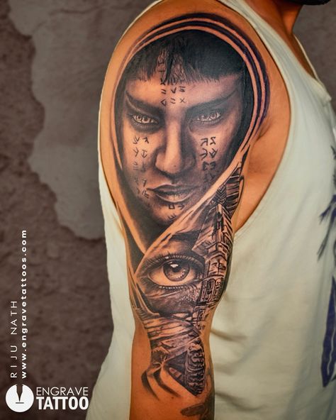 Ahmanet Mummy themed Tattoo. . Dm us to book you appointment with our Head Artist @riju__nath . #tattoo #ahmanet #mummy #artistsoninstagram #blackandgreytattoo #besttattoostudio #besttattooartist #getengraved Black And Grey Tattoos, Cool Tattoos, Tattoos, Pins, Quick Saves