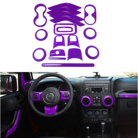 Purple Jeep Wrangler, Jeep Interior, Purple Jeep, Jeep Interiors, Jeep Mods, 2011 Jeep Wrangler, Jeep Wrangler Accessories, Wrangler Accessories, 2017 Jeep Wrangler