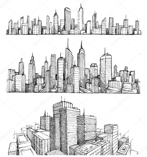 Cityscape Drawing, Architecture Drawing Presentation, Architecture Drawing Sketchbooks, Architecture Drawing Plan, City Sketch, Perspective Drawing Lessons, Interior Architecture Drawing, Building Sketch, Building Drawing