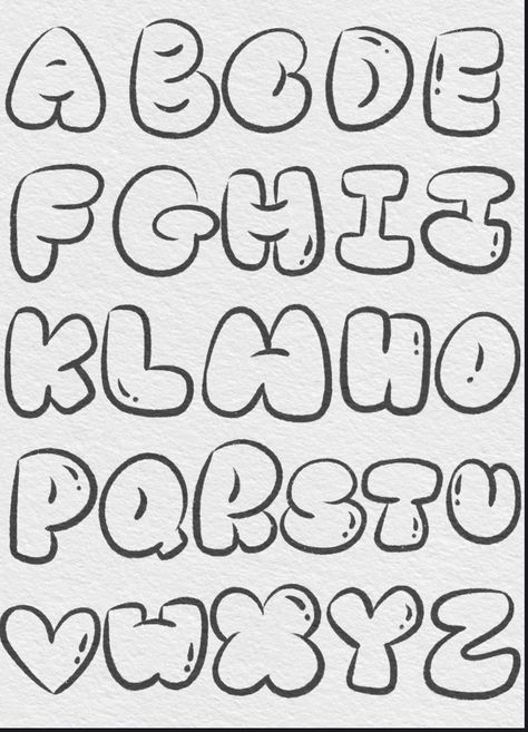 Creative Alphabets Fonts Lettering Ideas, Different Fonts To Write In, Cool Text Fonts, Font Templates Alphabet, Punk Font Alphabet, Letters Drawing Alphabet, Different Graffiti Styles, Graphic Design Fonts Alphabet, Doodle Fonts Alphabet Creative Lettering