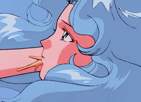 Blue Hair, A Woman, Gif, Hair, Anime, Pink, Blue