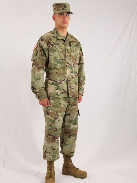 A view of the Army Combat Uniform using the new Operational Air Force Uniforms, Us Army Infantry, Army Outfit, Us Army Uniforms, Army Combat Uniform, Military Dress Uniform, Camouflage Uniform, Army Dress, Army Clothes