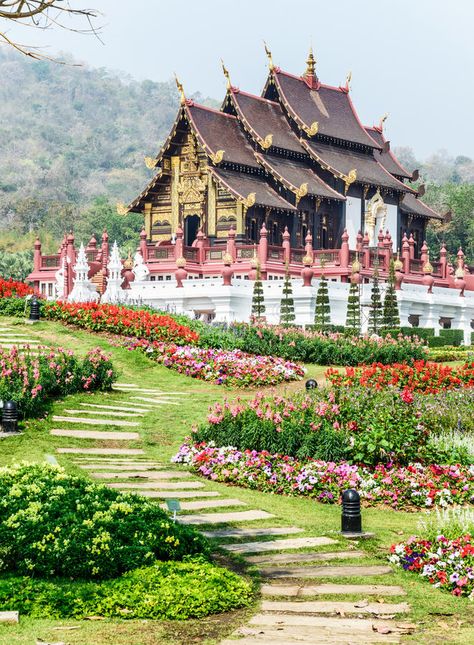 Traditional Thai Architecture In The Lanna Style , Royal Pavilio Stock Photo - Image of building, pavilion: 51194308 Traditional Thai Architecture, Thailand Architecture Traditional, Thai Art Traditional, Laos Architecture, Thailand Architecture, Workshop Architecture, Thai Architecture, Thai Beach, Architecture 101