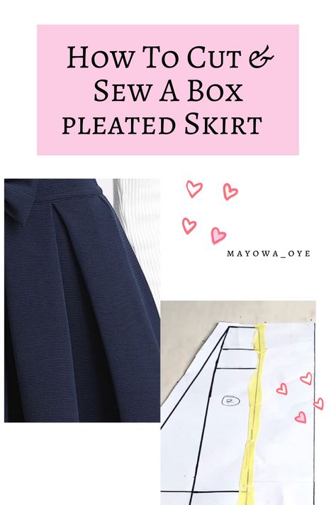 How to draft and sew a box pleated skirt the easy way Pleated Skirt Pattern Drafting, Plated Skirt Pattern, How To Sew A Pleated Skirt, How To Make A Pleated Skirt, Box Pleat Skirt Pattern, Box Pleats Skirt, Paneled Skirt Pattern, Pleated Skirt Tutorial, Paper Dress Patterns