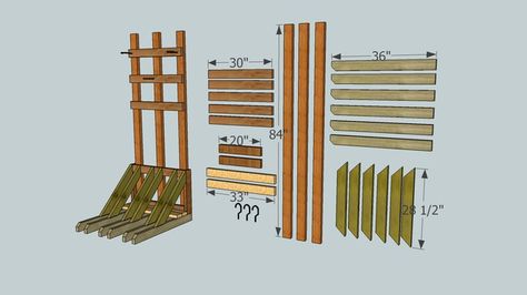 Vertical Bike Rack with Measurements - 3D Warehouse Bike Storage Home, Freestanding Bike Rack, Bike Storage Apartment, Bicycle Storage Rack, Vertical Bike Storage, Indoor Bike Storage, Diy Bike Rack, Outdoor Bike Storage, Vertical Bike Rack