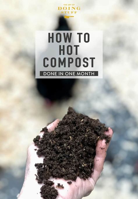 How to Hot Compost. (Hot Composting the Fastest Way) Hot Composting, Hot Compost, Composting Food Scraps, Composting Methods, Compost Bin Diy, Compost Tumbler, Diy Compost, How To Make Compost, Composting At Home