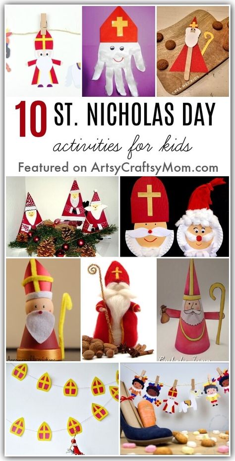 Feast Of Saint Nicholas, Gingerbread House Craft, St Nicholas Day, School Kids Crafts, House Crafts, Santa Crafts, Activities For Preschoolers, Advent For Kids, Holidays Around The World