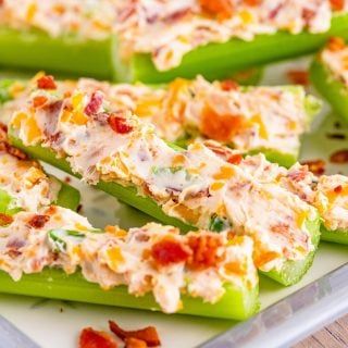 Cheddar Bacon Celery Sticks - The Country Cook Stuffed Celery Sticks, Smothered Beef Burritos, Stuffed Celery, Homemade Ranch Seasoning, Recipes With Chicken And Peppers, Celery Sticks, Country Cook, The Country Cook, Savory Appetizer