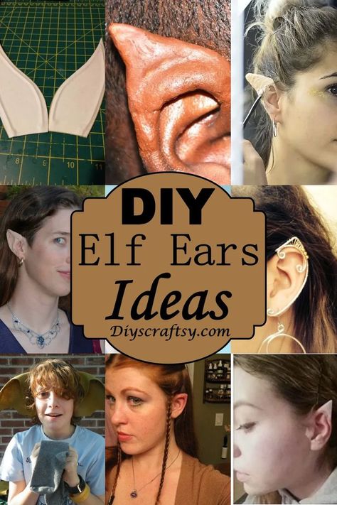 DIY Elf Ears Ideas Make Elf Ears, Diy Elf Ears, Diy Elf Costume, Harley Costume, Forest Fairy Costume, Diy Elf, Fairy Costume Diy, Elf Ear, Elf Cosplay