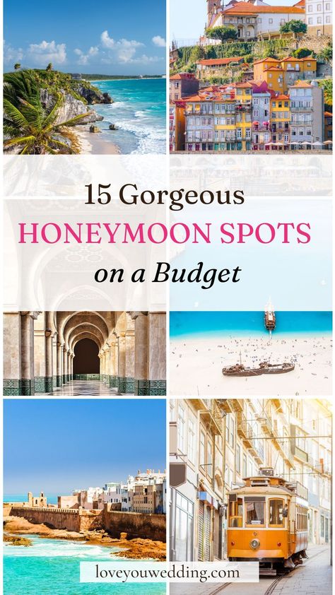 Honeymoon Asthetic, Honeymoon Destinations Usa, Budget Friendly Honeymoon Destinations, Cheap Honeymoon Destinations, Unique Honeymoon Destinations, Tropical Honeymoon Destinations, Cheap Honeymoon, Affordable Honeymoon, Top Honeymoon Destinations