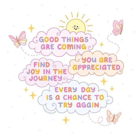 Cute Positivity Quotes, Positive Daily Quotes Motivation, Postive Afframations Aesthetic, Reminders For Mental Health, Cute Positive Quotes, Cute Affirmations, Positive Quotes Motivation Daily Affirmations, Thoughtful Tuesday, Messages Of Encouragement